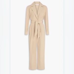 ZIMMERMANN Belted Donegal cotton and silk-blend jumpsuit